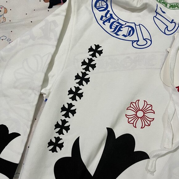 Chrome Hearts Stencil Hoodie Series Painted Hooded Sweatshirt - Picture 5 of 11